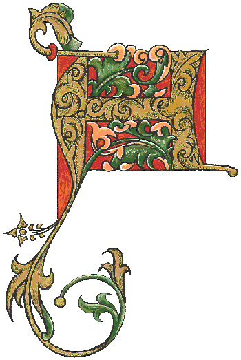 Illuminated letter designed by AP Brown