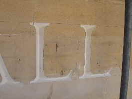 Fully carved letters